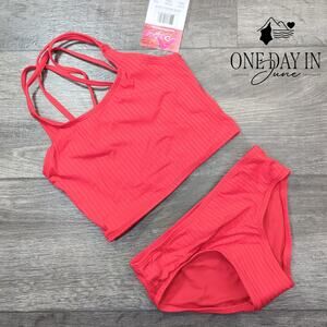 Kanu Surf Drop Needle Solid Bikini Swimsuit Size 10